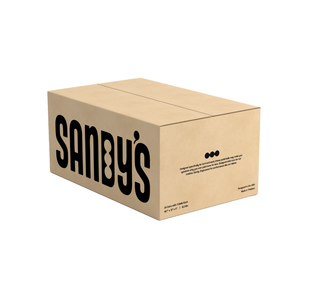Sandy’s Pro Series Padel Balls: 24 Can Case